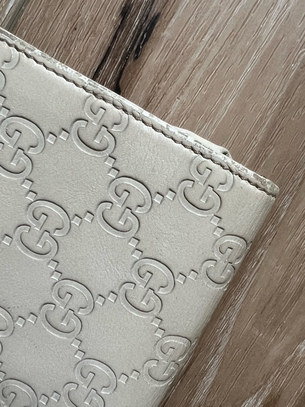 GUCCI Monogram GG Double Flap Snap leather Wallet with unbranded chain - Picture 14 of 16